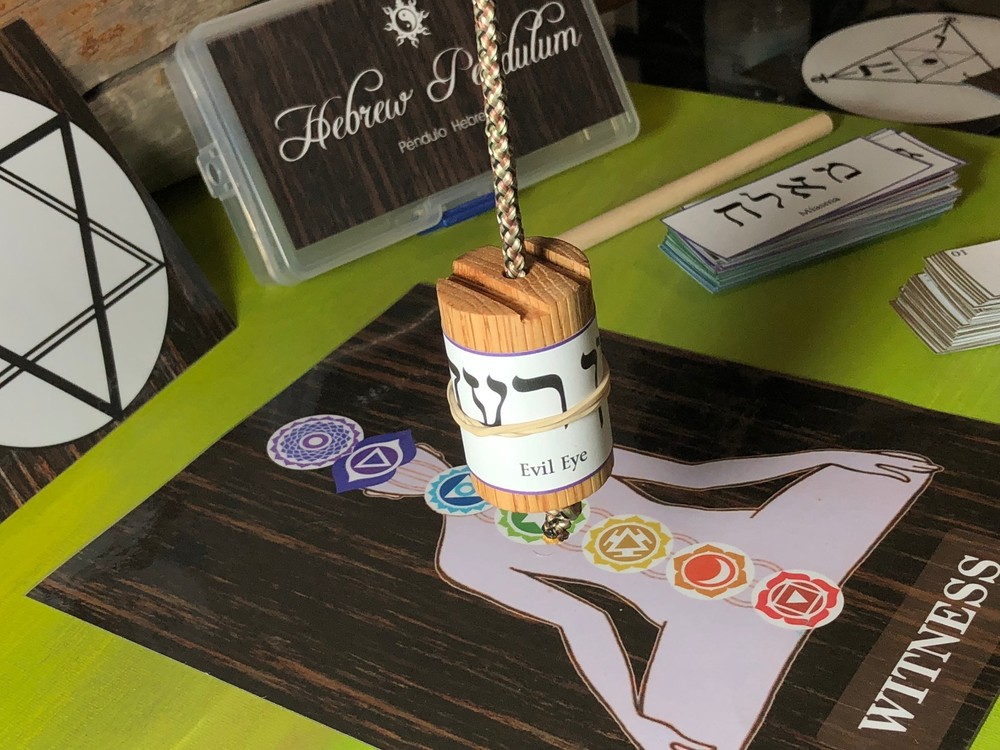 Hebrew Pendulum; Kit with 168 Labels in English
