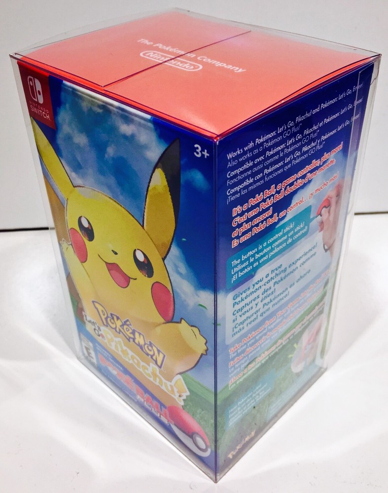 1 Box Protector For Pokemon Let's Go Pikachu & Let's Go Eevee Nintendo Switch