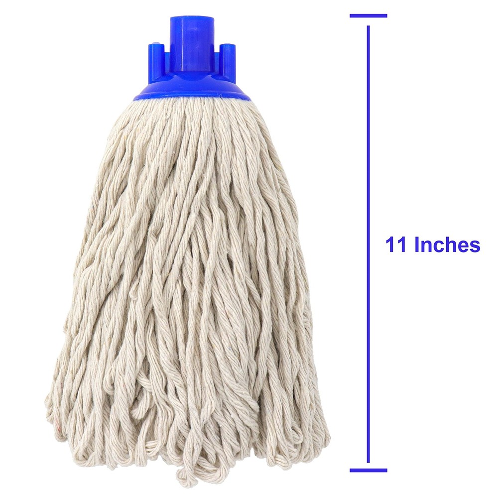 Mop Refill Head, Cotton String, 3/4 Inch Screw On, 2 Pcs, White