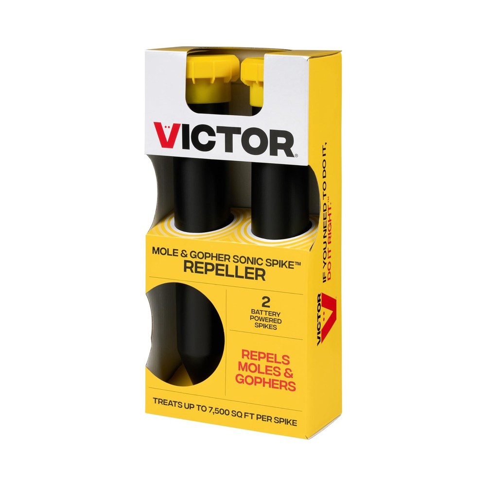 Victor M9012 Sonic Spike Mole Gopher Repellent 2 Pack