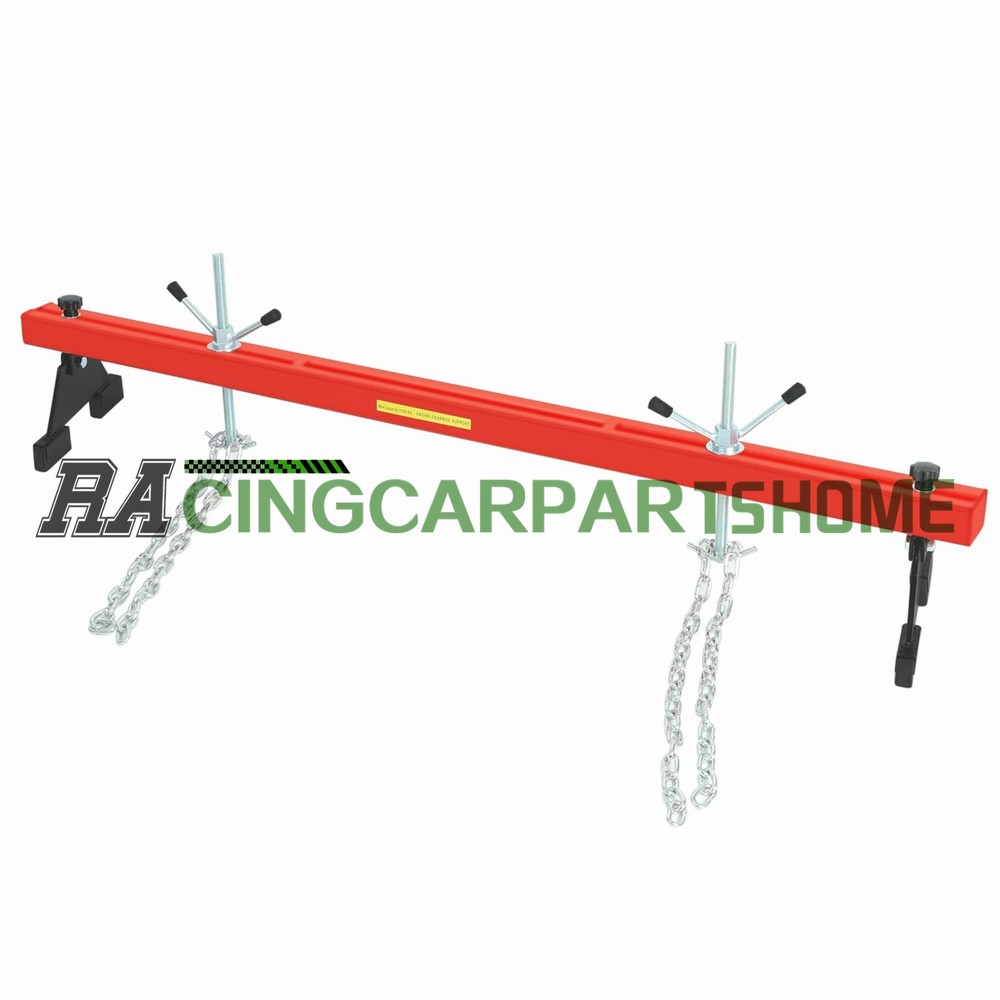1100 Lbs Engine Support Bar Engine Load Leveler Transmission w/ Dual Hooks Red
