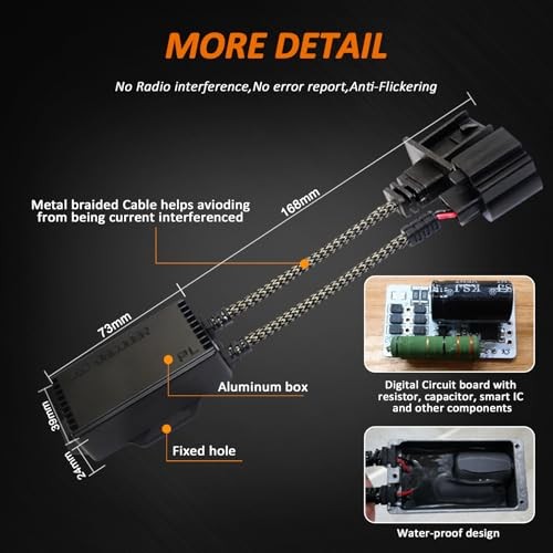 H13 9008 Canbus Decoder Kit for Anti-Flickering Headlight Compatibility