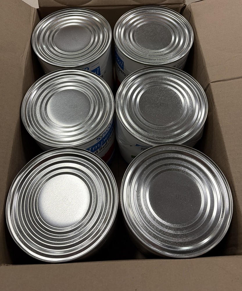 Diced Red Peppers, 6.38 LB Each, (6 PACK)