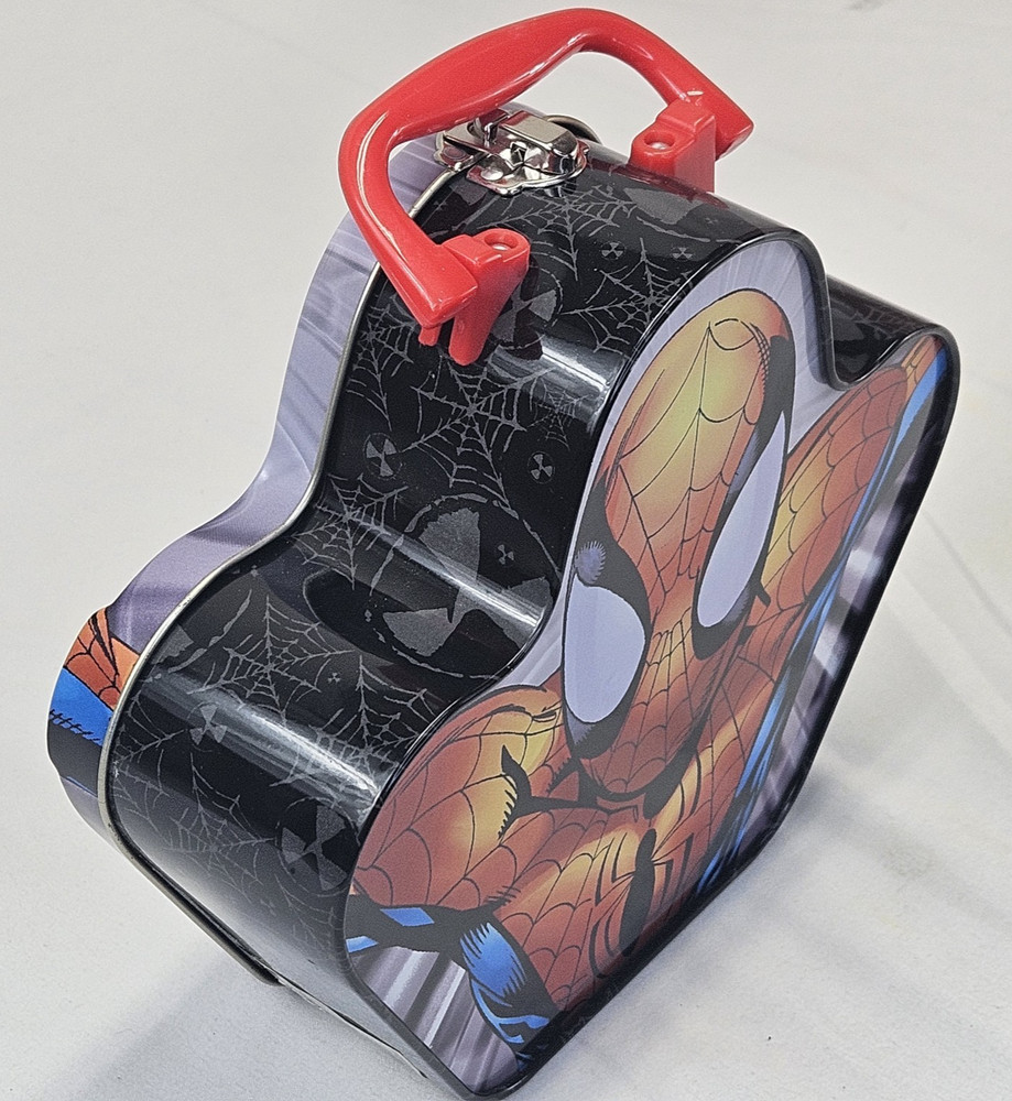 Vintage Spider Man Lunch Box Tin Comic Toy Game 2003