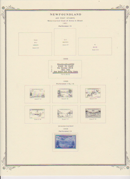 Canada Pre-Confederation Pages with Stamps