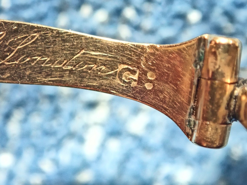 SOLID 15K GOLD 1820'S SIGNED "DIXIE" PLAIN FOLD-OUT GEORGIAN STYLE LORGNETTE!