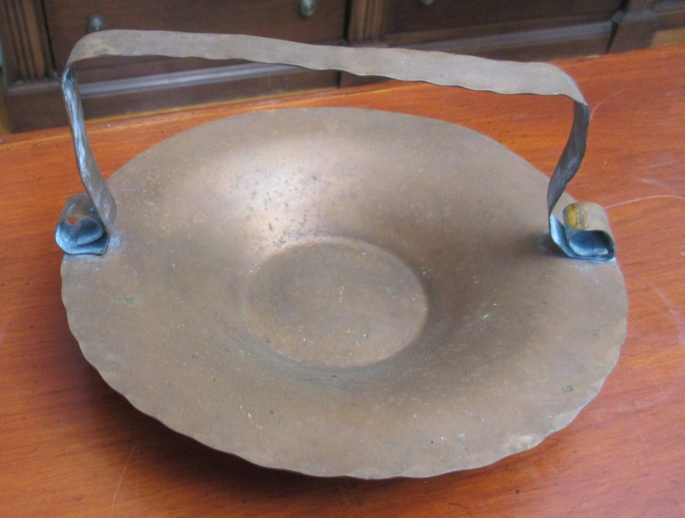 Vintage 7" Copper Plated Candy Dish