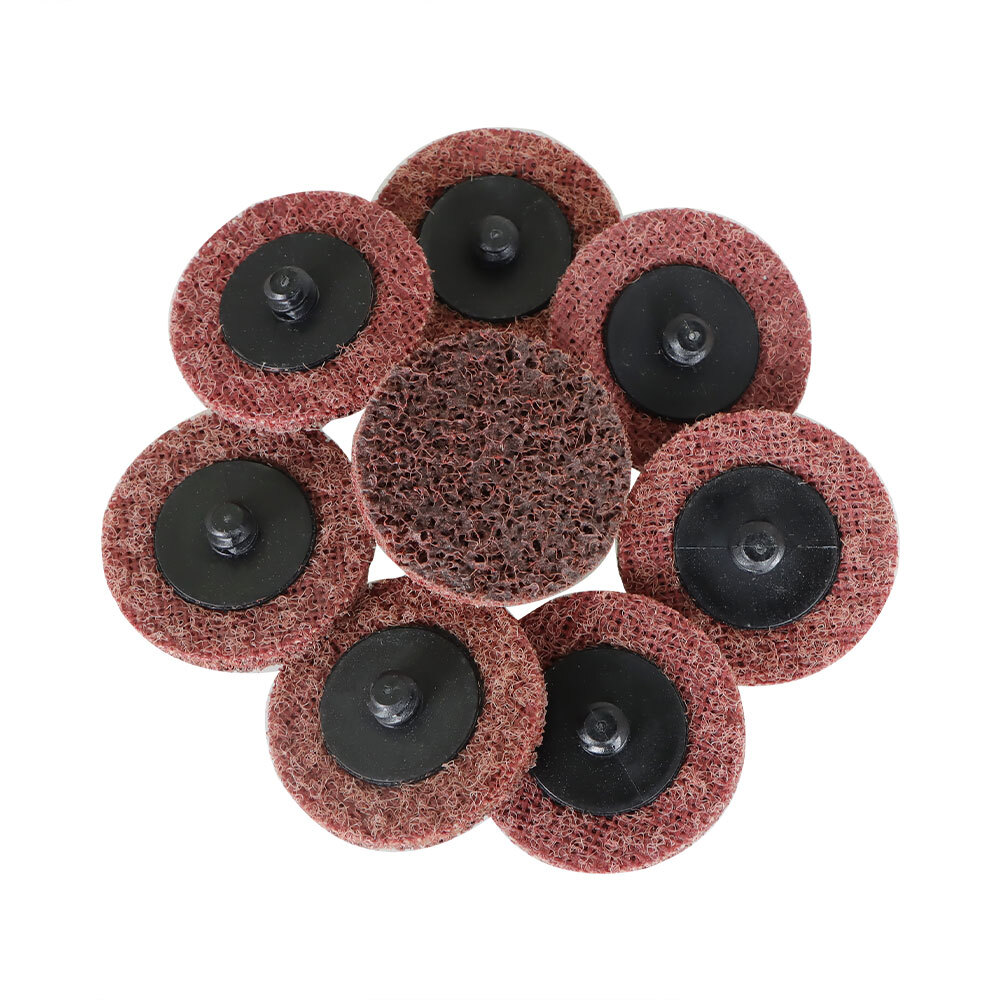 50 Pcs 2" Medium Surface Conditioning Discs Roll Lock Die Grinder Sanding Pads