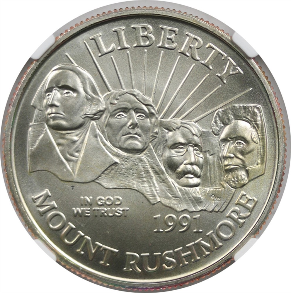 1991-D Mount Rushmore 50C NGC MS 69 Modern Commemorative Half Dollar