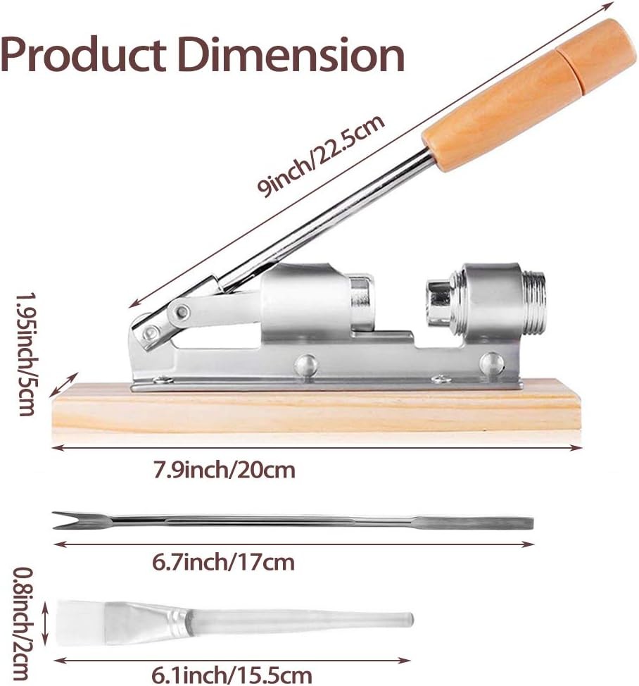 EGETOTA Heavy Duty Nutcracker Pecan Walnut Opener with Picks Brush Desktop Tool