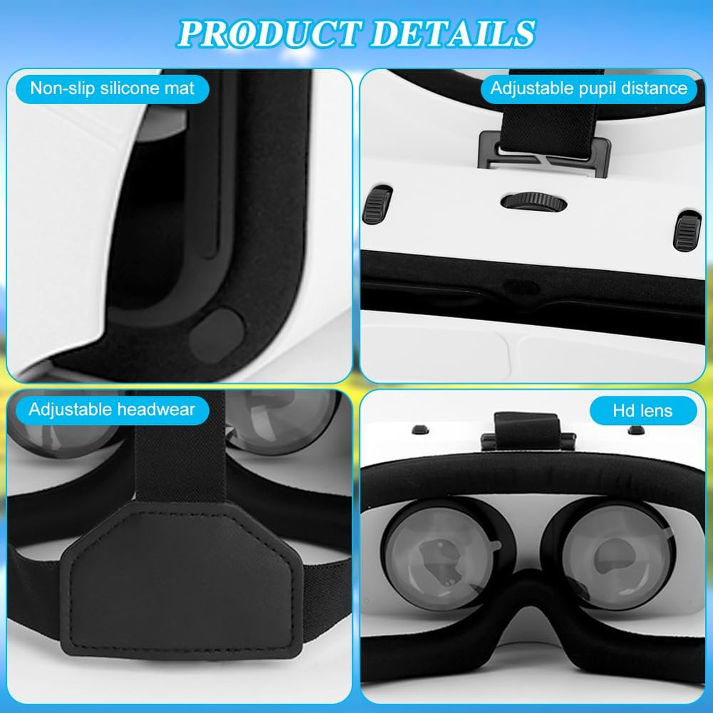 Virtual Reality Goggles 3D VR Glasses Adjustable VR Virtual Reality Headset...