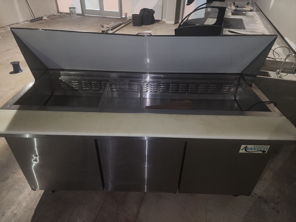 71" 3 Door Mega Top Refrigerated Sandwich Prep Table