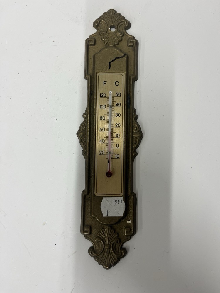 Vintage Brass Thermometer Working Condition