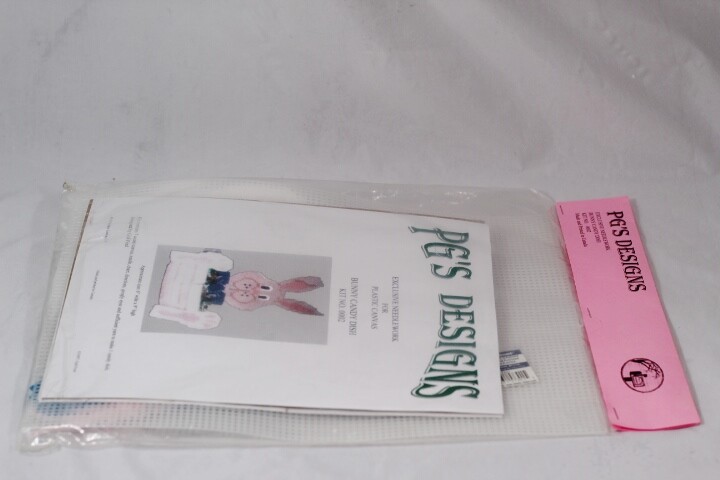 PG'S Designs Easter Bunny Candy Dish Plastic Canvas Needlework Kit 0002