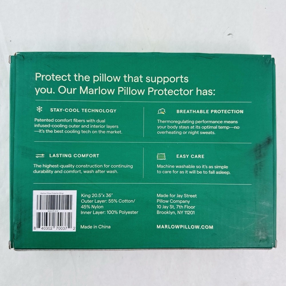 Marlow Cooling Pillow Protector King 20.5” x 36”