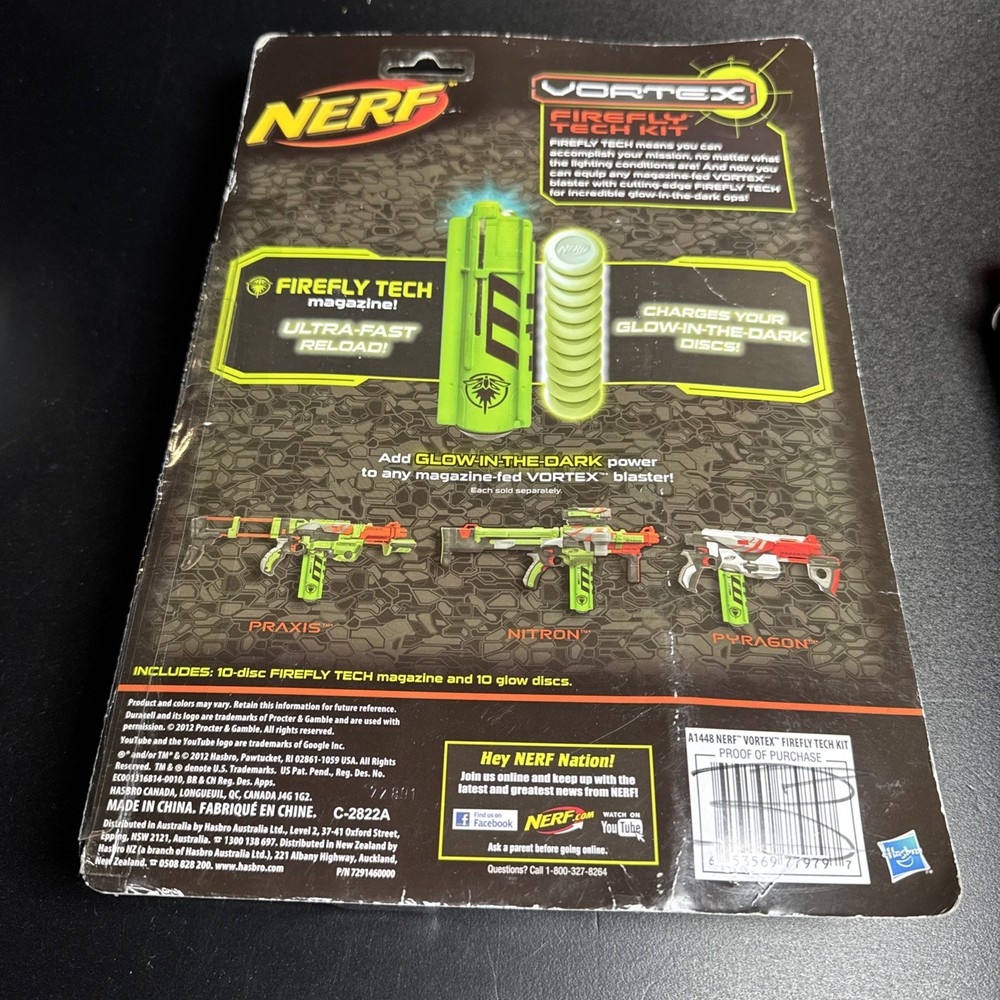 Nerf Vortex Firefly Tech Kit Glow In The Dark 2012