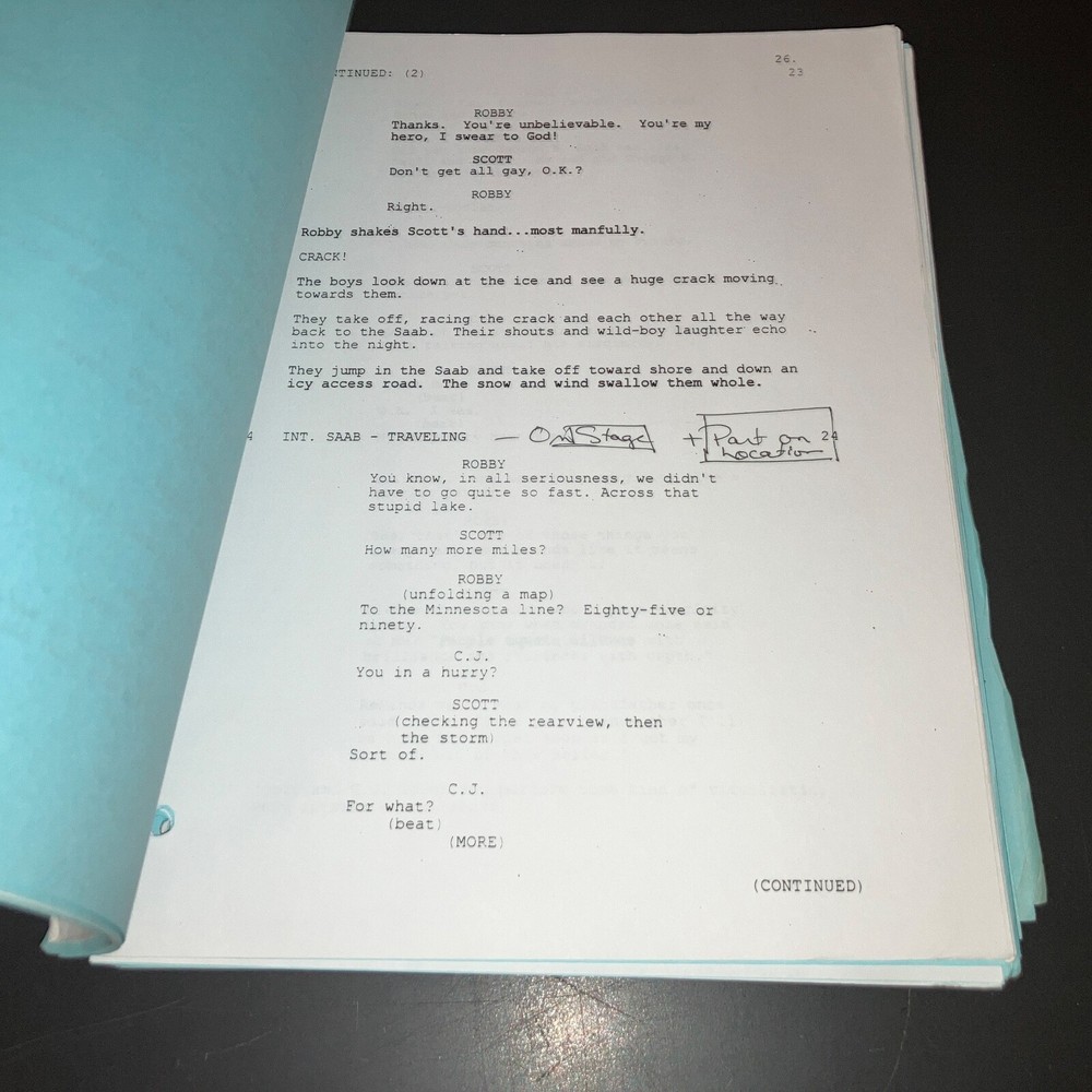 BLACK CADILLAC (12/10/01) Numbered Shooting Draft + Notes + Schedule + COA!