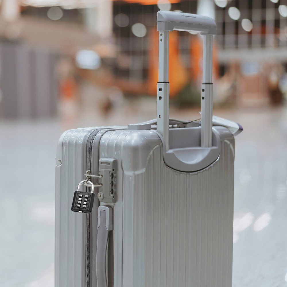 2Pcs Push Button Combination Padlock 8-Digit 4-Position Lock Black