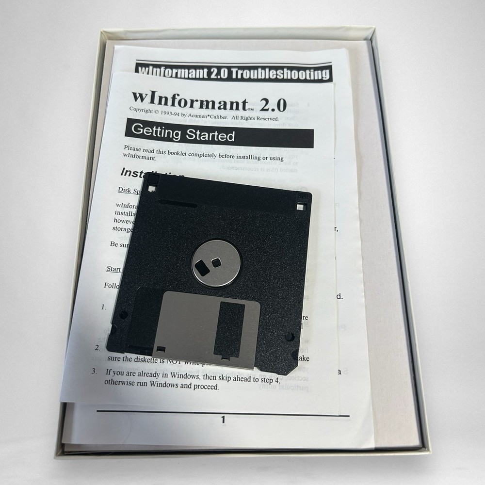 Vintage Winformat Windows Utility Pack Floppy Software