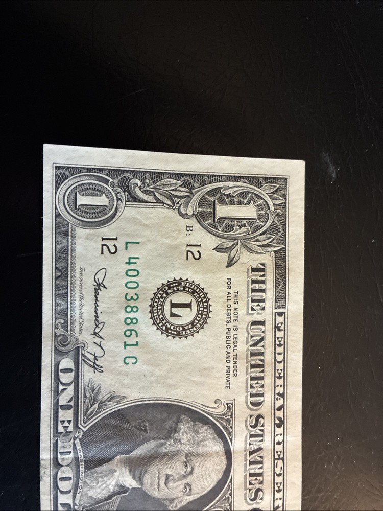 1974 $1 Dollar Bill-Cutting Error & Misaligned