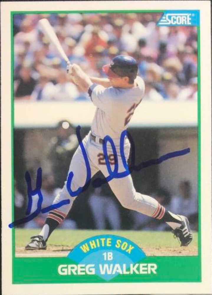 Greg Walker Autographed 1989 Score #37