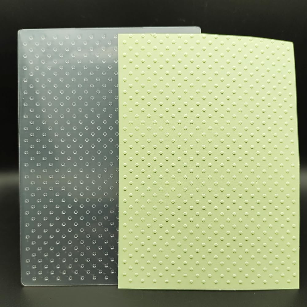 Plastic Embossing Folder (5'' X 7'' | Little Dots) Paper Crafts Plastic Textured