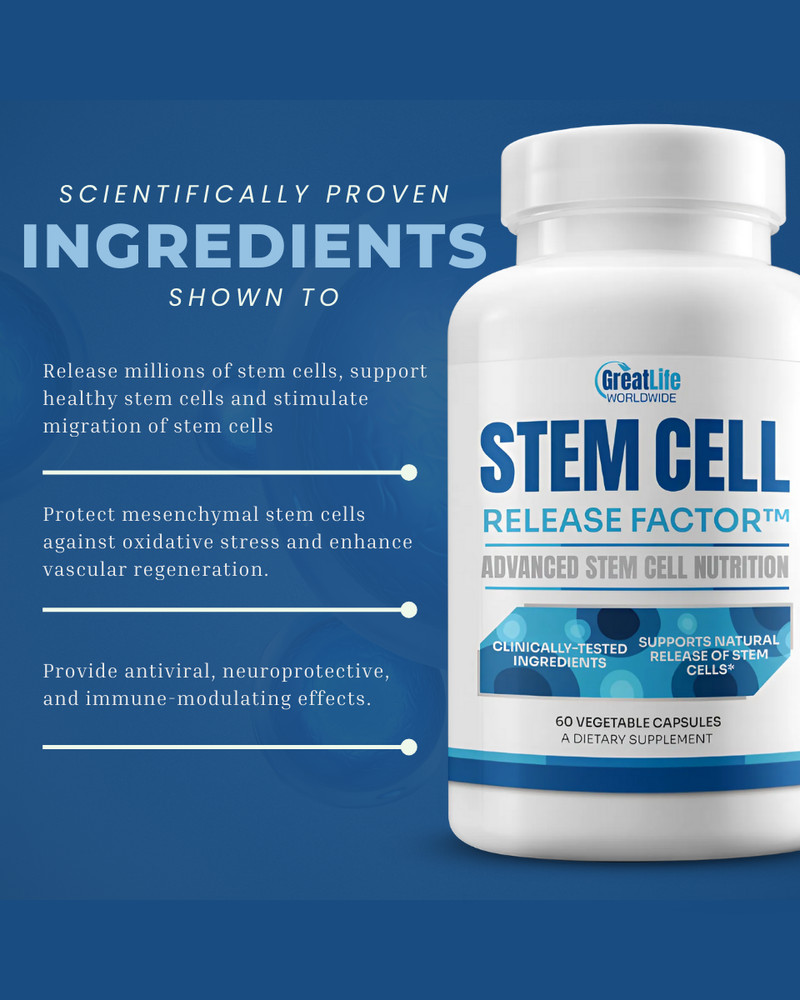 Stem Cell Release Factor 60 Capsules - Advanced Anti-Aging Supplement