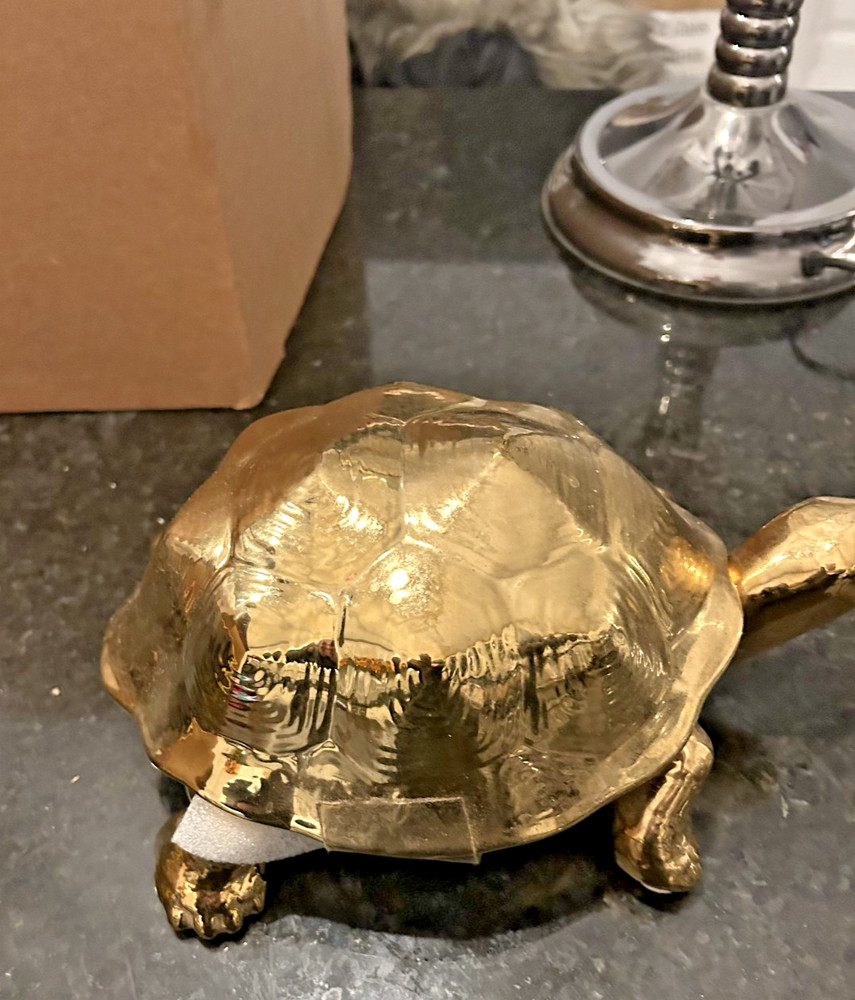 Threshold Gold Turtle Trinket Box Decorative Accent Figurine Target New