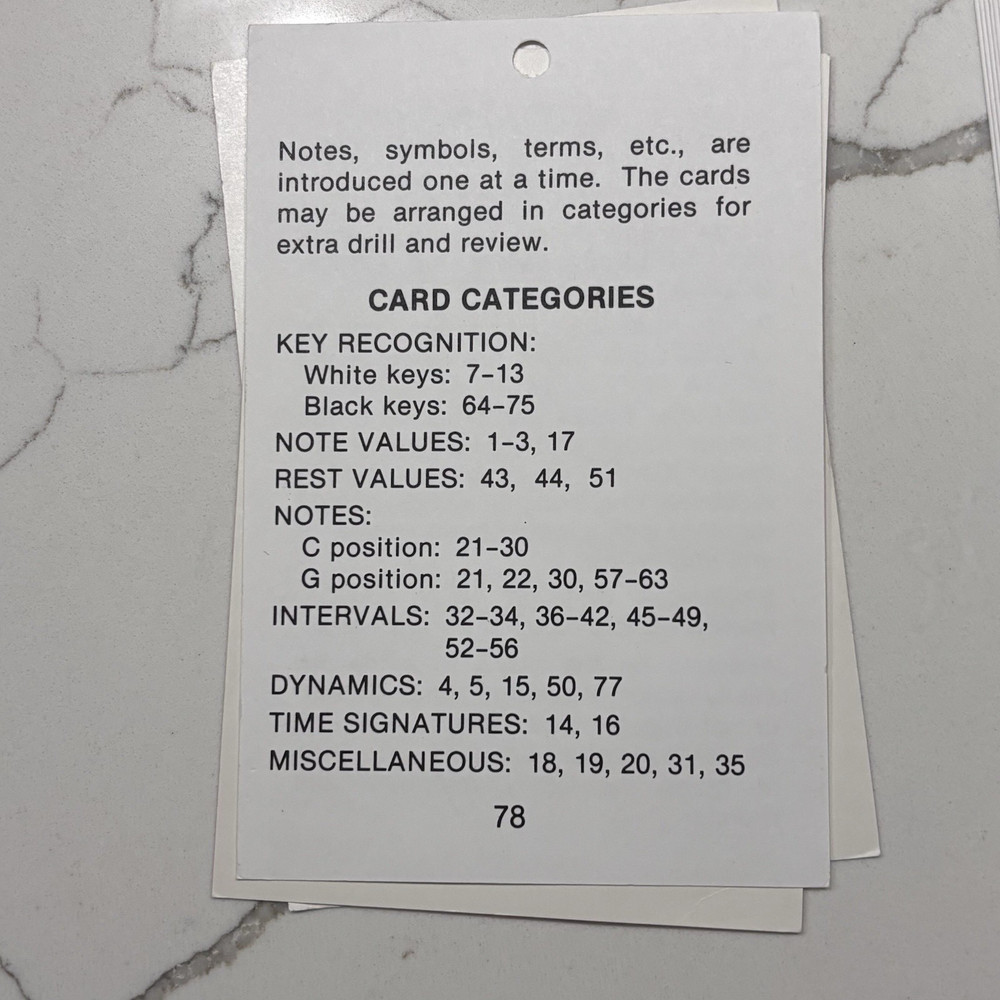 Alfred's Basic Piano Prep Course: Flash Cards Levels A & B Open Package EUC!