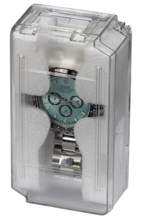 Clear Plastic Watch Coffin Box