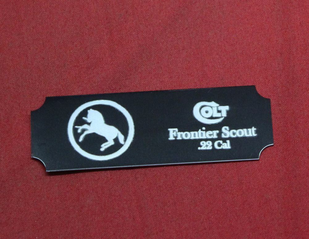 Colt Firearms Frontier Scout Display Case Plaque