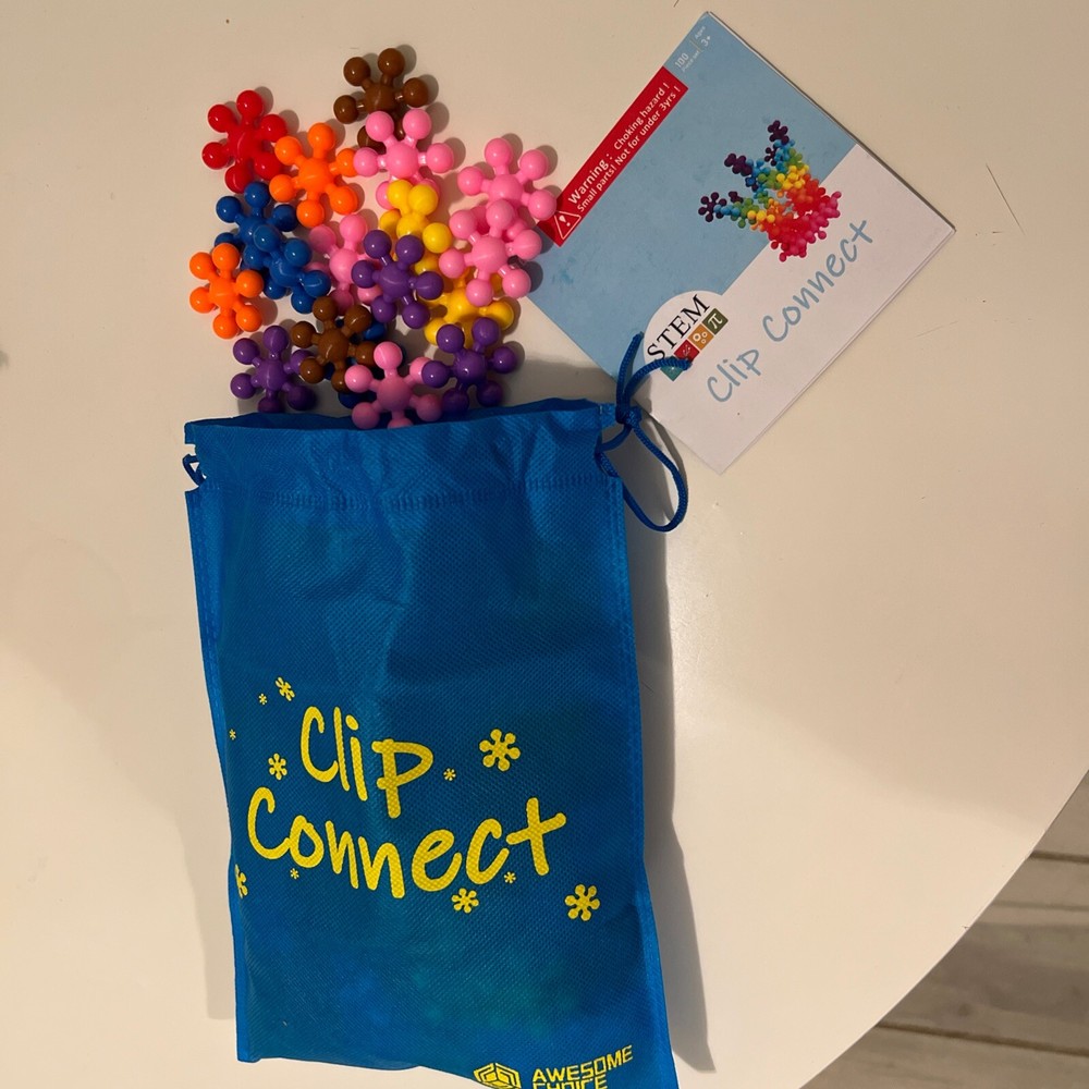 Clip Connect 100 Pieces Diameter 1.5", Interlocking Solid Plastic-Open BOX
