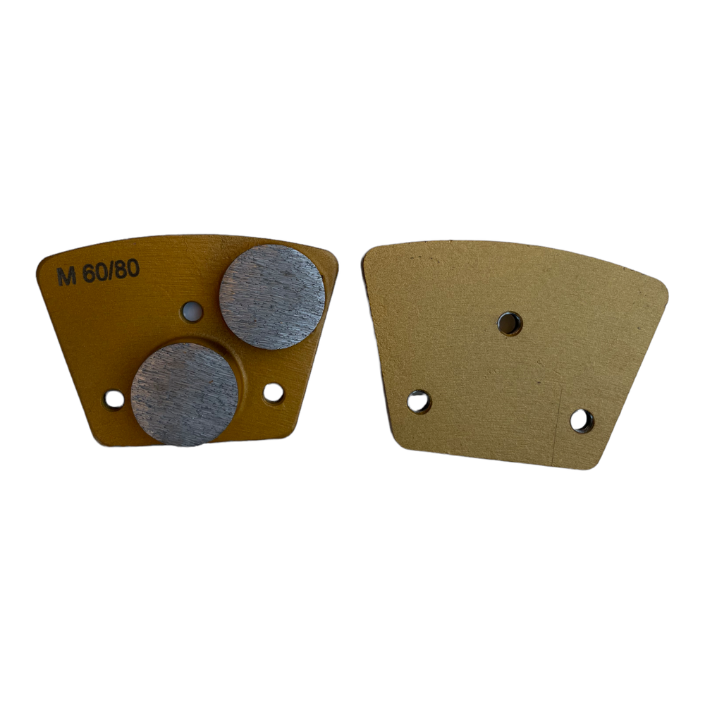 9 Pack Trapezoidal Grinding Discs for Concrete Floor Grinders Soft Bond 60 Grit