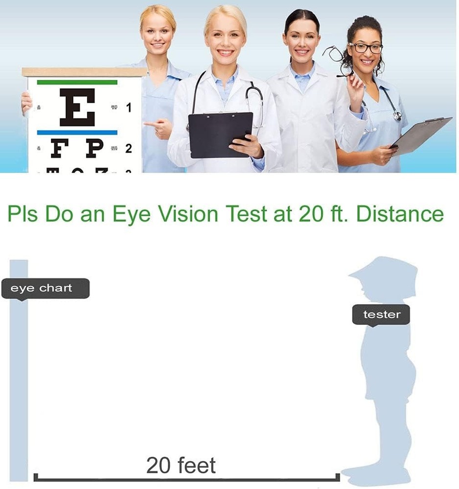 Snellen Eye Chart Wall Decor with Eye Occluder - Gift Idea