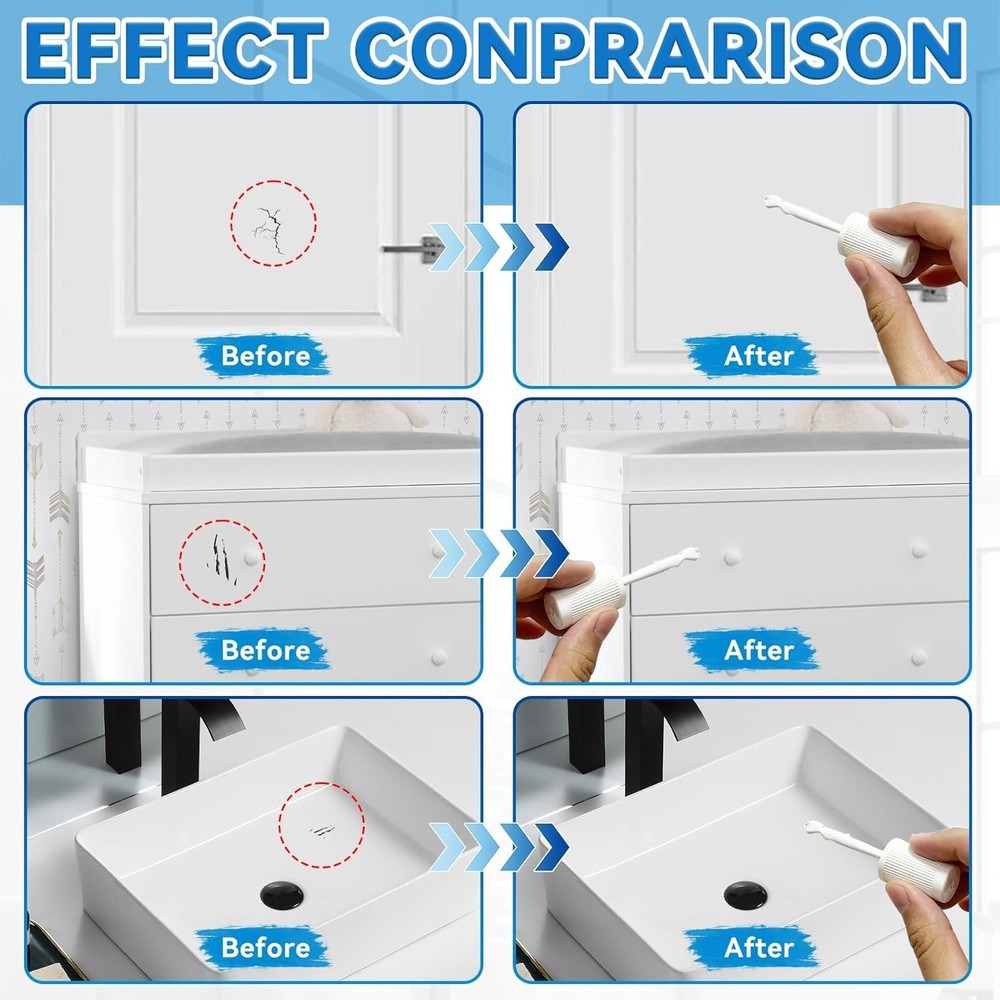 2-Pack White Touch UP Paint, Multi-Surface Touch Up Paint Pen, Interior Exterior