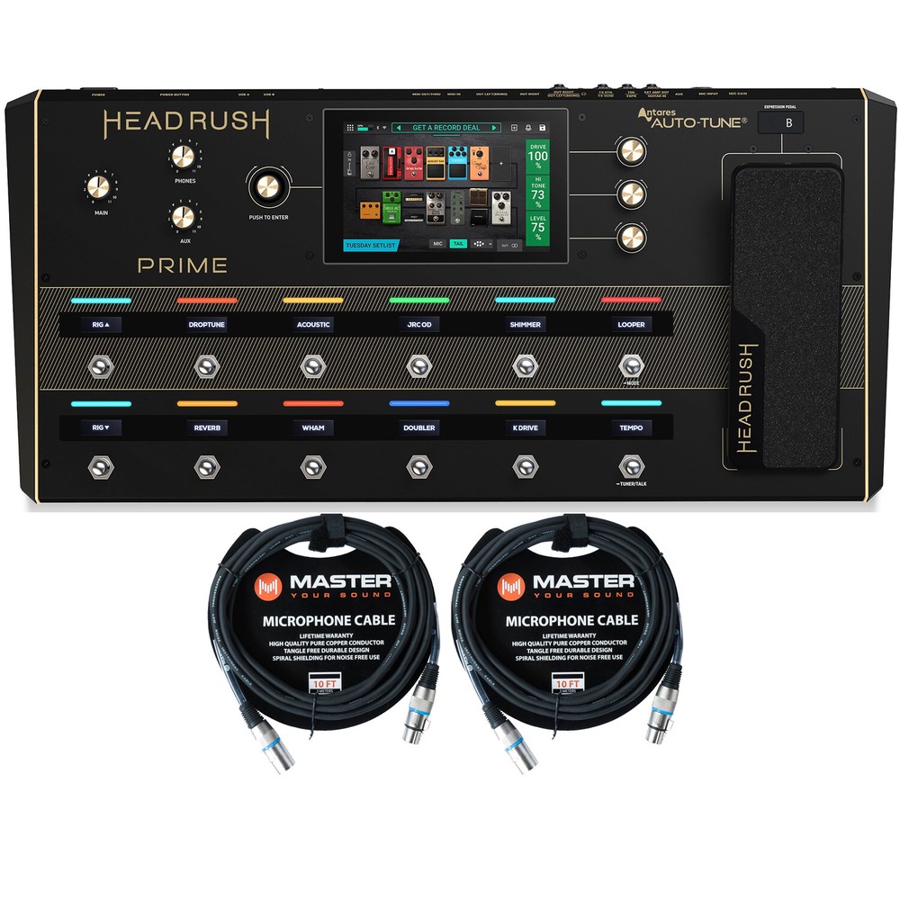 HeadRush Prime Guitar Amp Modeler / FX / Vocal Processor w/ Cables