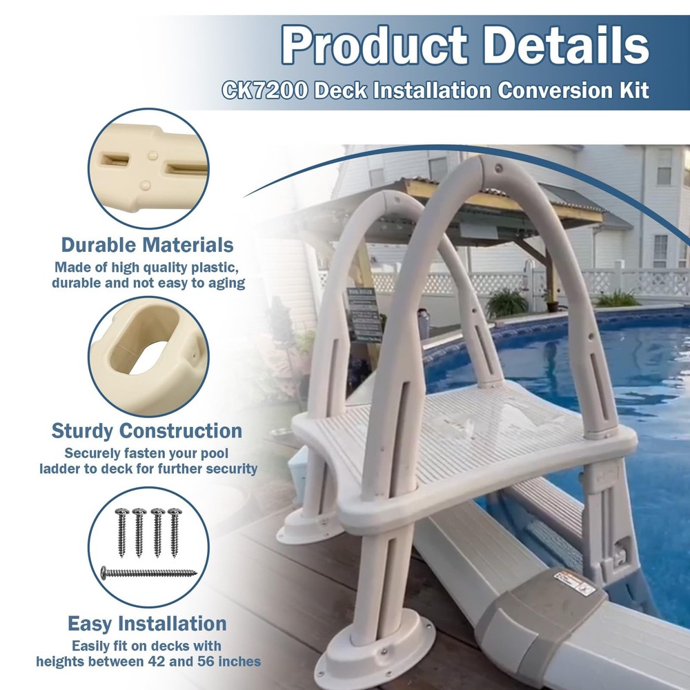 CK7200 Deck Mount Conversion Kit Replacement for 7200 Roll-Guard Above Ground...