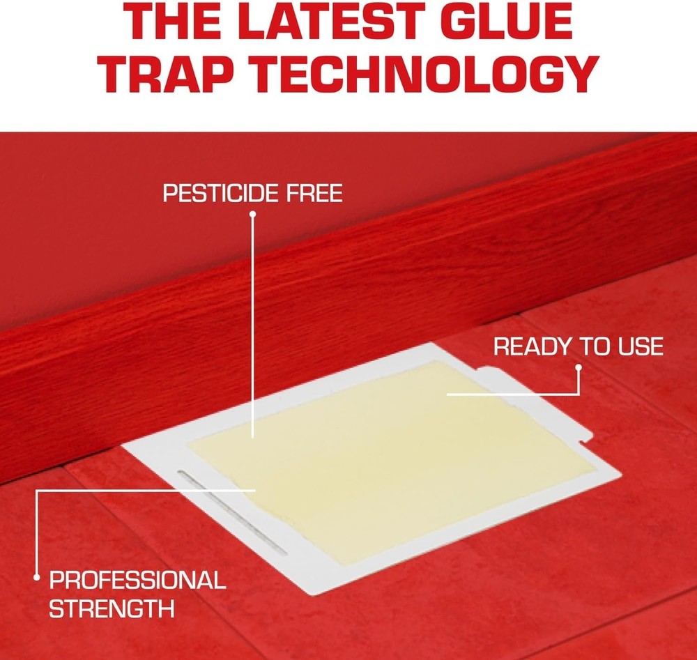 Extra-Large Capture Glue Boards with Eugenol - Mouse & Insect Traps (4 Pack)