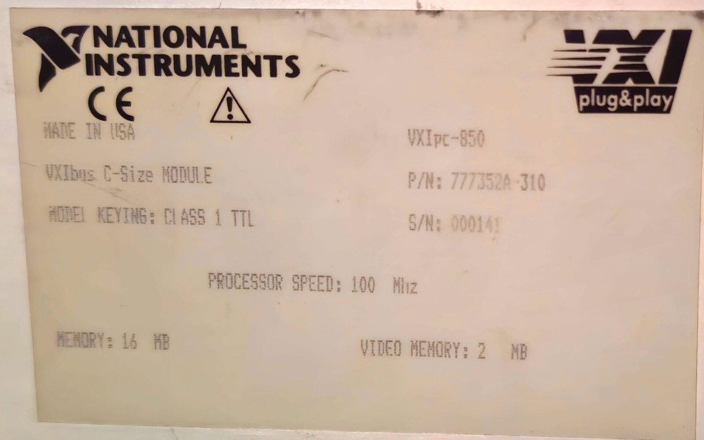National Instruments VXIPC-745 Pentium VXI Controller