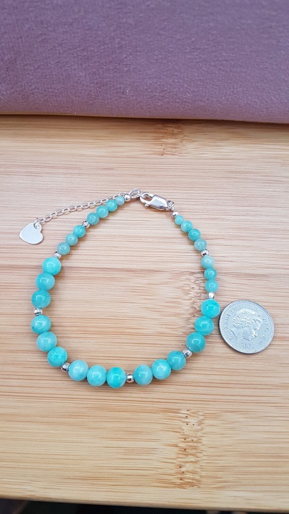 Amazonite And Sterling Silver bracelet.