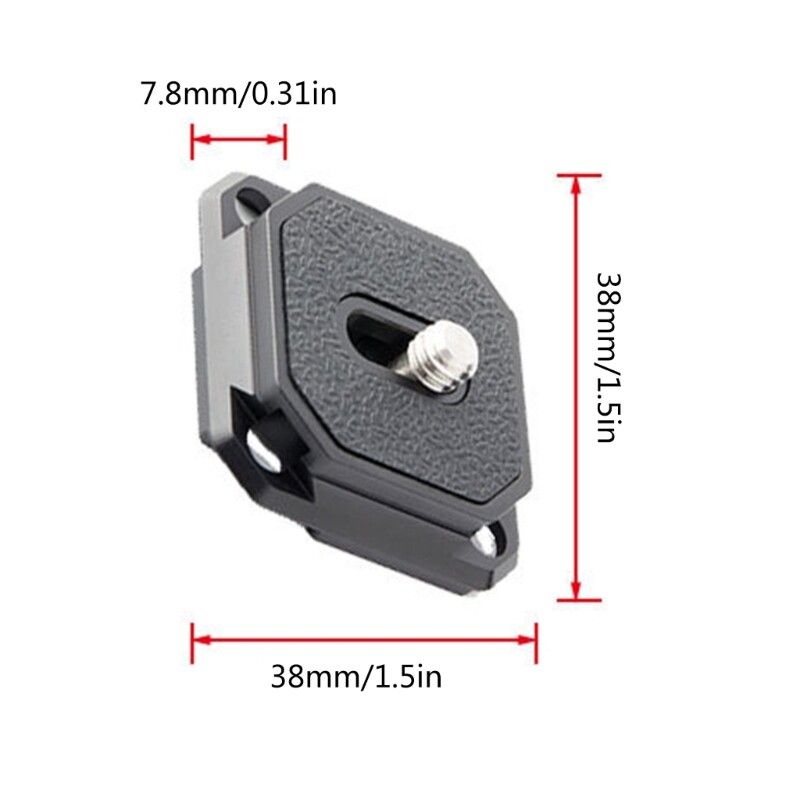 2PCS Camera Quick Release Plate 38mm Square Arca Type for Tripod Heads Mount