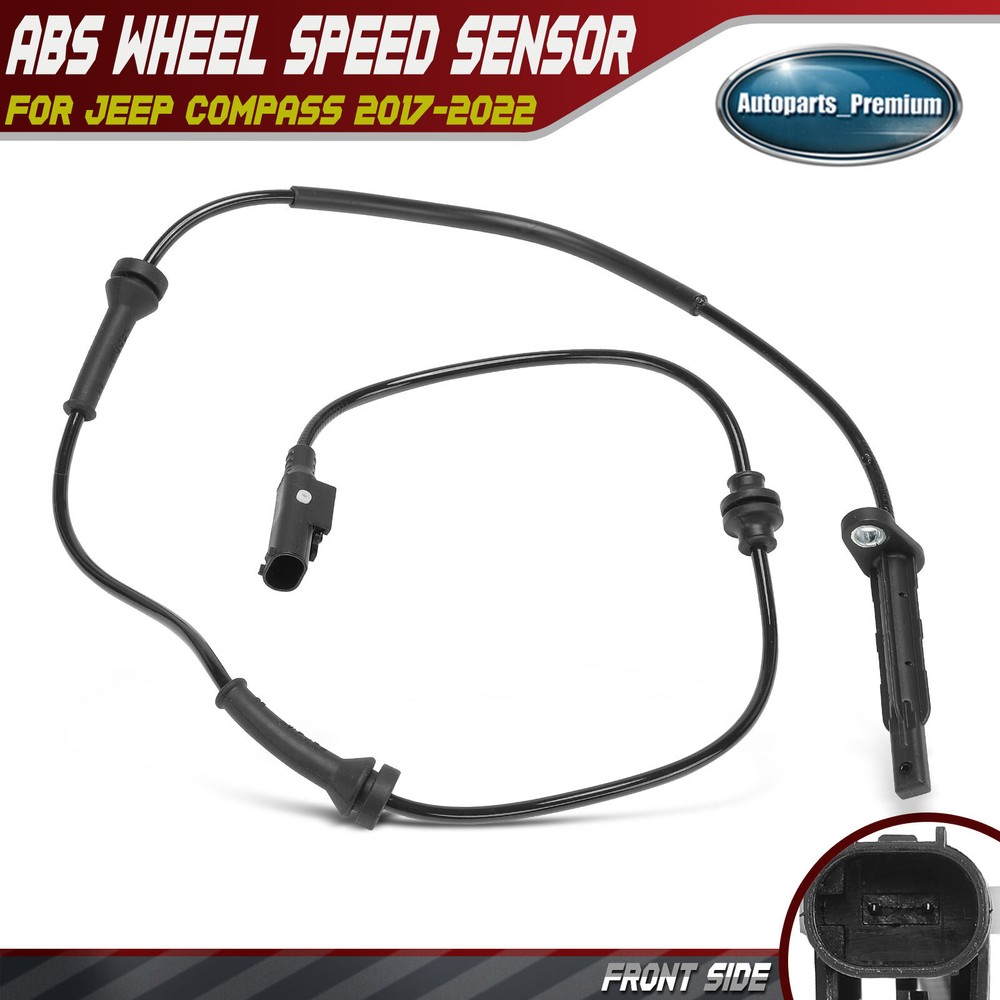 Front Driver or Passenger Side ABS Wheel Speed Sensor for Jeep Compass 2017-2022
