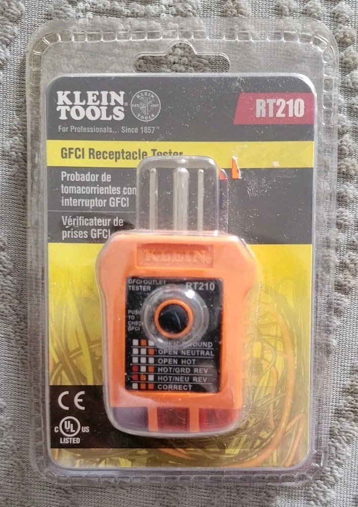Klein Tools GFCI Receptacle/Outlet Tester *RT210