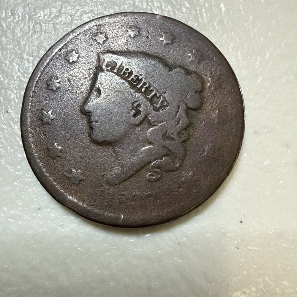 1837 Coronet Head Large Cent In AG Condition Circulated