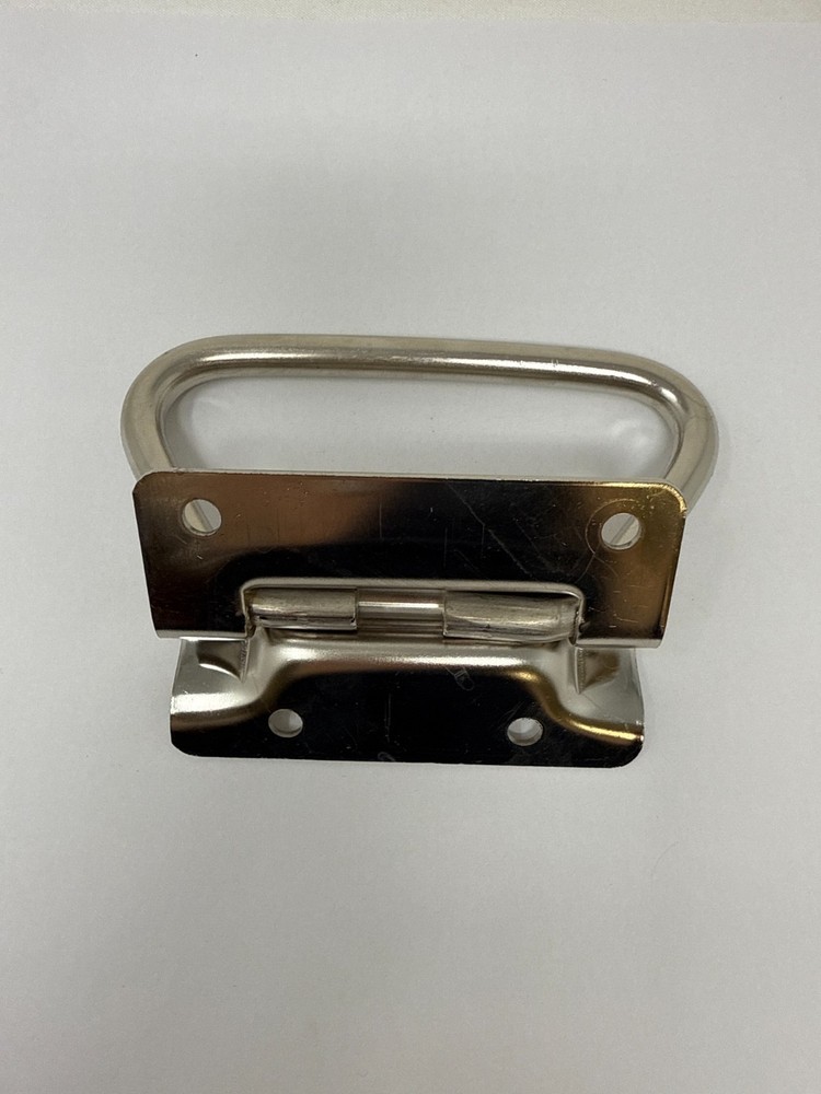 Nickel Plated Folding Chest Trunk Handle Recessed Pull Hardware Toolbox L - 6 PK