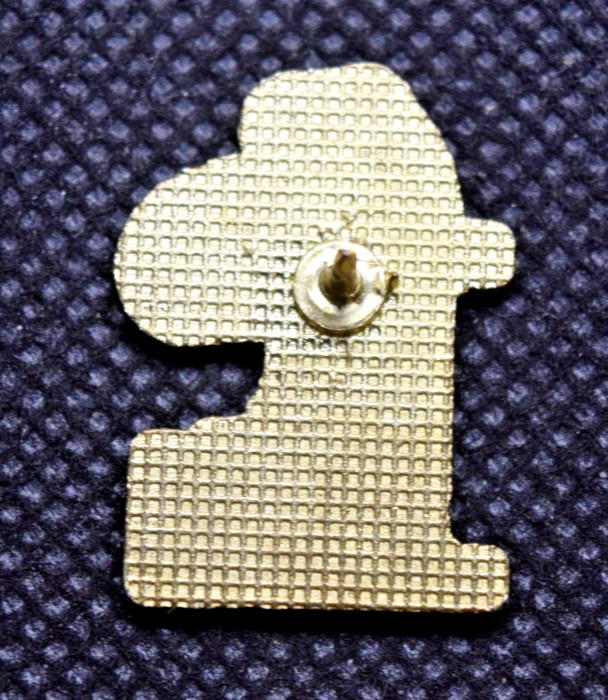 Letter L Snoopy Dark Grey Flying Ace Lapel Pin