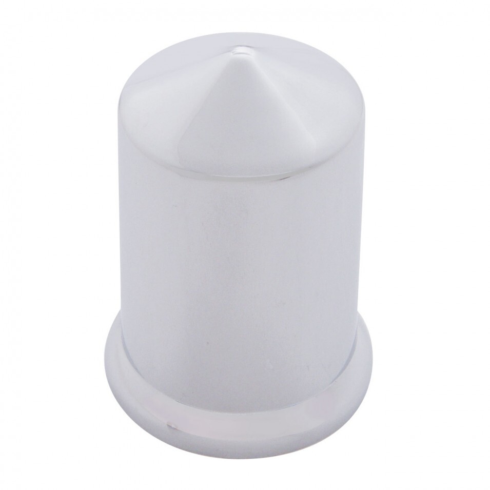 1 1/2" x 3" Chrome Plastic Pointed Nut Covers - Push-On - 10 Pack