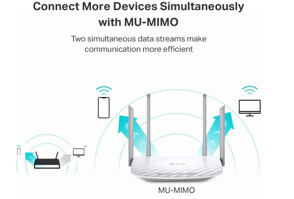 TP-Link Archer 54 AC1200 Ethernet Wireless Router - White