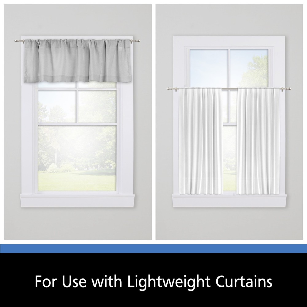 Madelyn 7/16” Diameter Adjustable Curtain Rod Set, 28-48" Adjustable Length