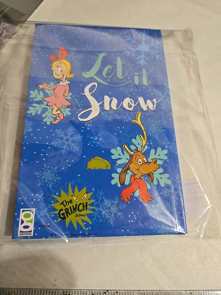 Grinch Let It Snow Writing Pad